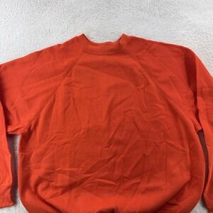 Vintage Blank Orange Tultex Sweatshirt Mens XL Crewneck Pullover USA 90s